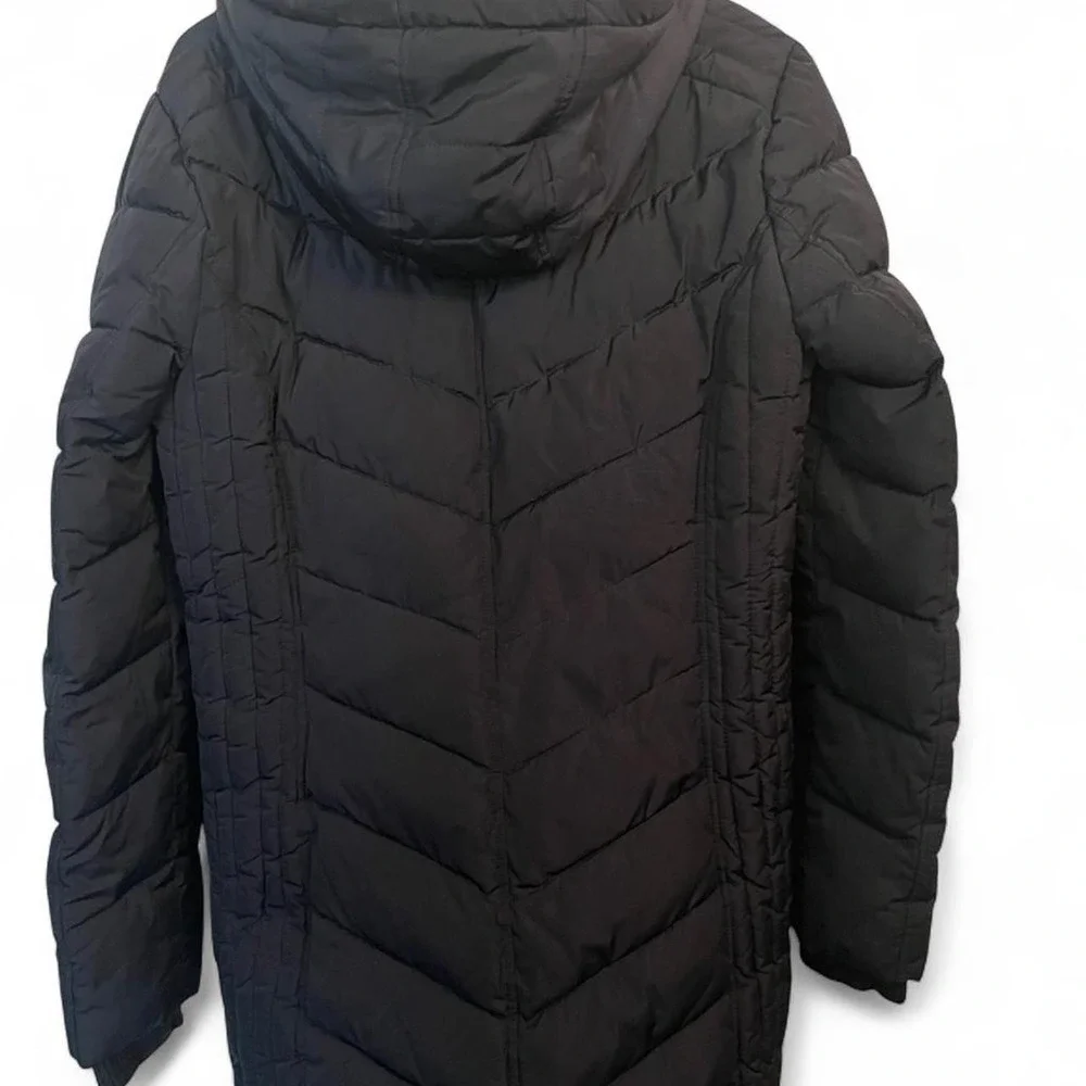 Blue Tommy Hilfiger long puffer coat